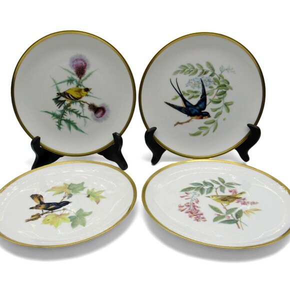 Hutschenreuther AUDUBON Bird Decorative PLATES Set of 4 Bavaria Germany 8 Inches - Picture 11 of 11